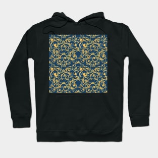 Black Damask Pattern Hoodie